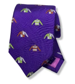 Seaward And Stearn English Woven Silk Jockey Silks Tie: Purple