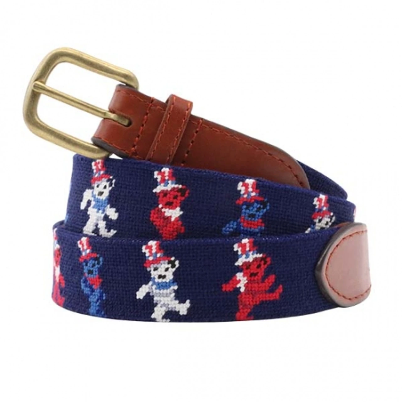 Smathers And Branson Dancing Bears Uncle Sam Needlepoint Belt 1 Smathers And Branson Dancing Bears Uncle Sam Needlepoint Belt