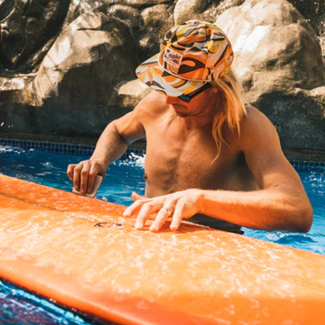 Howler Brothers Monstera Mash Snapback: Citron 2 Howler Brothers Monstera Mash Snapback: Citron - Image 2