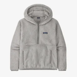 Patagonia Women's Los Gatos Hooded Fleece Pullover: Salt Grey