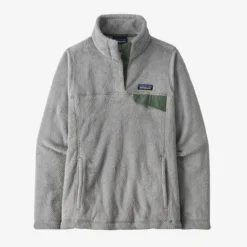Patagonia Women's Re-Tool Snap-T® Fleece Pullover: Tailored Grey - Salt Grey X-Dye
