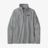 Patagonia Women's Better Sweater® 1/4-Zip Fleece: Frozen Jaquard - Salt Grey