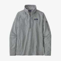 Patagonia Women's Better Sweater® 1/4-Zip Fleece: Frozen Jaquard - Salt Grey