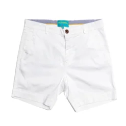 Michael's Solid Cotton/Stretch Short: White