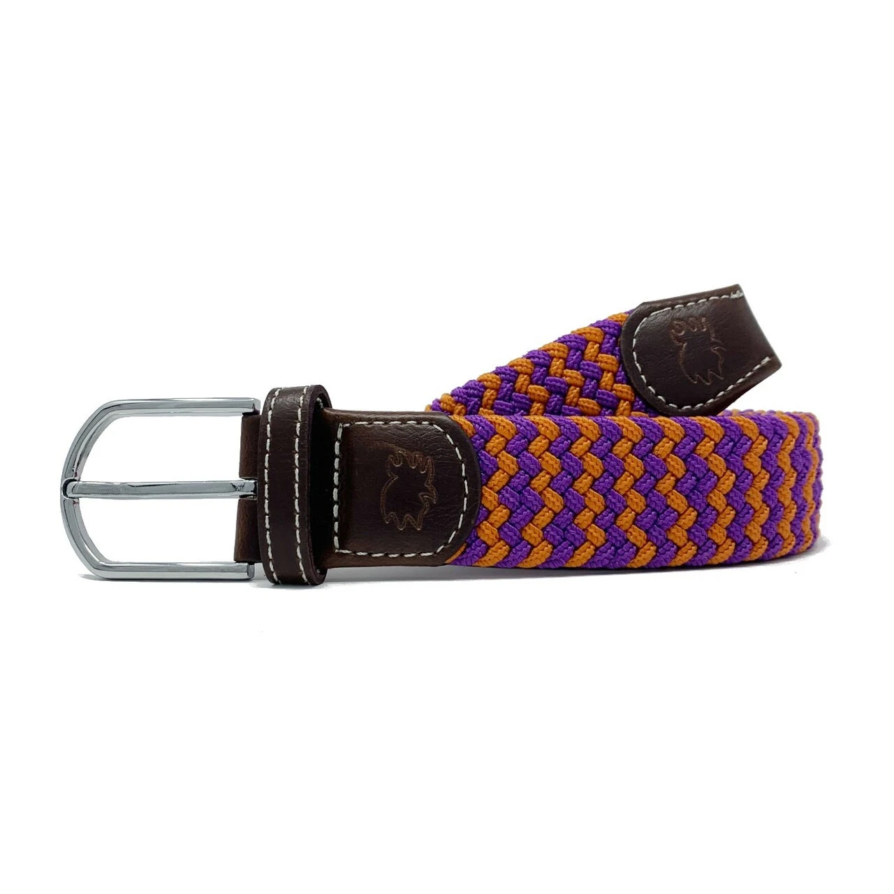 Roostas The Aiken Two Toned Woven Elastic Stretch Belt - Purple/Orange 1 Roostas The Aiken Two Toned Woven Elastic Stretch Belt - Purple/Orange