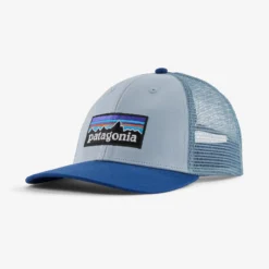 Patagonia P-6 Logo LoPro Trucker Hat: Steam Blue