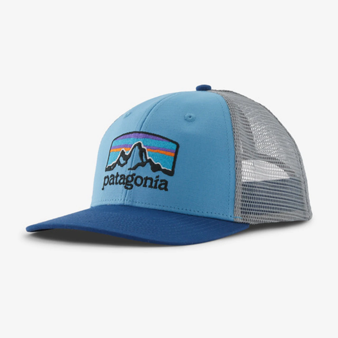 Patagonia Fitz Roy Horizons Trucker Hat: Lago Blue 1 Patagonia Fitz Roy Horizons Trucker Hat: Lago Blue