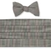 R. Hanauer Black/Cardinal Glen Plaid Cummerbund Set
