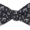 R Hanauer Black/White Music Notes Bow Tie