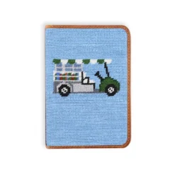 Smathers And Branson Needlepoint Scorecard Cover: Beverage Cart