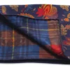 R Hanauer Navy Paisley/Plaid Pocket Square