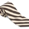 R. Hanauer Brown/Cream Bar Stripe Tie