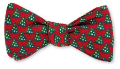 R. Hanauer Red Christmas Trees Bowtie