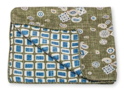 R. Hanauer Green Pine/Rectangles Pocket Square