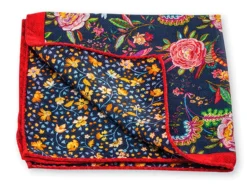 R. Hanauer Navy Birds/Flowers Pocket Square