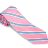 R. Hanauer Pink Hallberg Stripes Necktie
