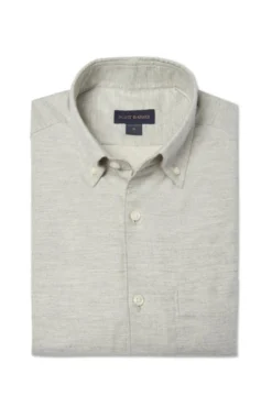 Scott Barber Sport Shirt - Super Fine Twill - Grey