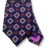 Seaward And Stearn Square Medallion Tie: Navy
