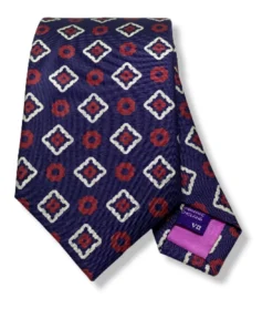 Seaward And Stearn Square Medallion Tie: Navy