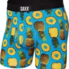 Saxx Ultra Boxer Brief: Polka Pineapple Blue
