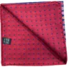 R Hanauer Reversible Clover Dot Pocket Square: Navy