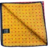 R Hanauer Reversible Clover Dot Pocket Square: Red