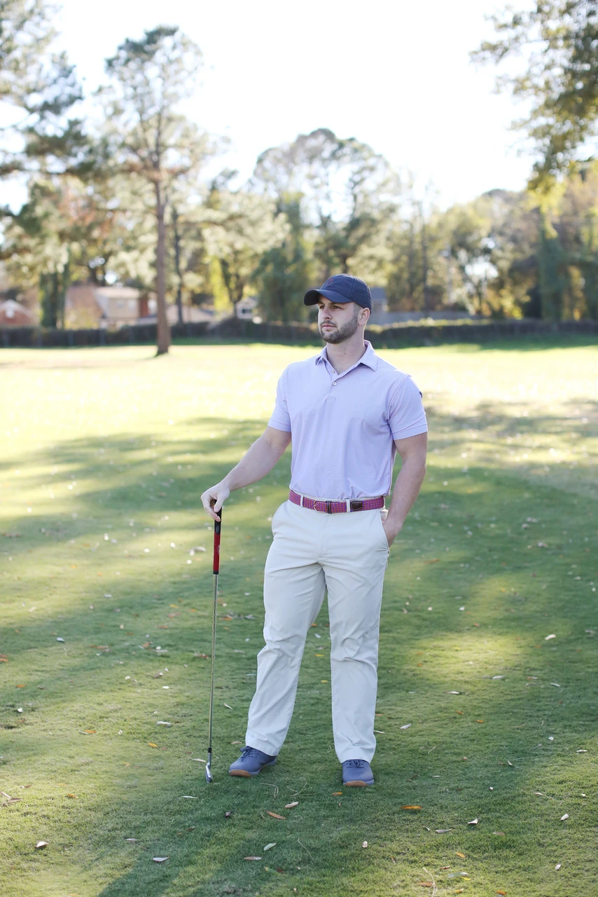 Roostas The Aiken Two Toned Woven Elastic Stretch Belt - Purple/Orange 4 Roostas The Aiken Two Toned Woven Elastic Stretch Belt - Purple/Orange - Image 4