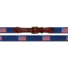 Smathers And Branson American Flag (Navy) Needlepoint Belt
