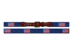 Smathers And Branson American Flag (Navy) Needlepoint Belt