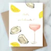 Oysters And Rose Celebration Card