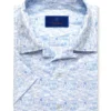 David Donahue Passport Camp Shirt: White/Sky