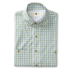 Duckhead Performance Poplin Guide Shirt - Dickson Plaid: Loden Green -Clothing Store D1 1074 359 High 1800x1800 51123.1677609772