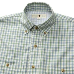 Duckhead Performance Poplin Guide Shirt - Dickson Plaid: Loden Green -Clothing Store D1 1074 359 Low 4 1800x1800 61790.1677609776
