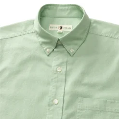 Duckhead Cotton Oxford Sport Shirt - Morris Solid: Quiet Green -Clothing Store D1 1090 331 Low 3 1800x1800 08129.1677606041