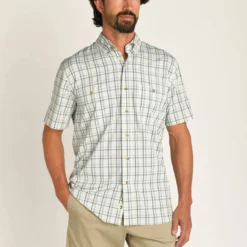 Duckhead Performance Poplin Guide Shirt: Vintage Blue