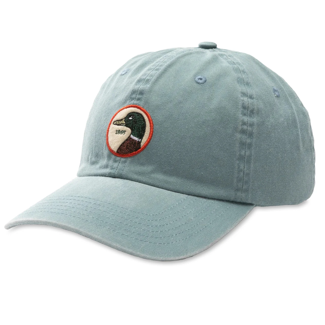 Duckhead Circle Patch Twill Hat: Washed Green 1 Duckhead Circle Patch Twill Hat: Washed Green