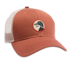 Duckhead Circle Patch Trucker Hat: Apricot Brandy