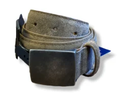 W Kleinberg Distressed Suede Belt - Peanut