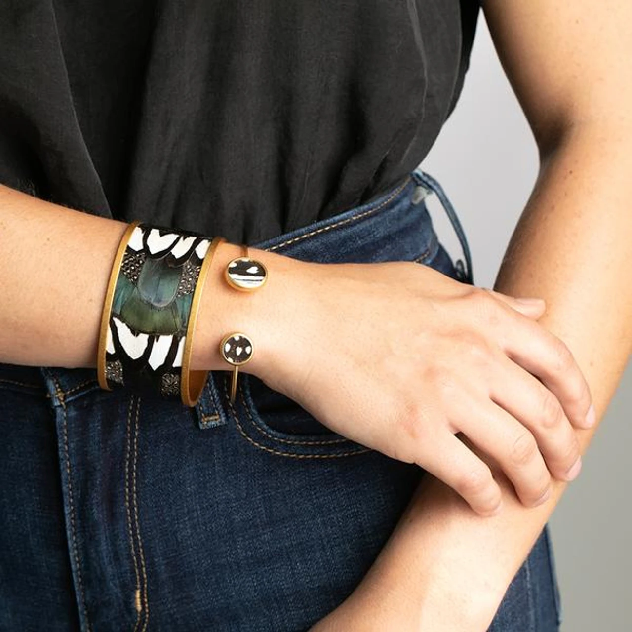 Brackish Bezel Cuff - Lilia 2 Brackish Bezel Cuff - Lilia - Image 2