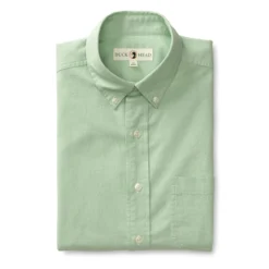 Duckhead Cotton Oxford Sport Shirt - Morris Solid: Quiet Green