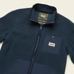 Howler Brothers Chisos Fleece Jacket: Nightshade -Clothing Store F22 Fleece Chisos Nightshade Angle 1000x1000 crop center.progressive 80150.1665525098