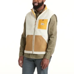 Howler Brothers Chisos Fleece Vest: Leche Con Cafe -Clothing Store F22 Vests Chisos Leche Con Cafe Front 1000x1000 crop center.progressive 02796.1665524693