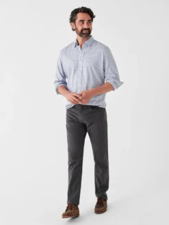 Faherty The Movement™ Shirt: Light Blue Gingham -Clothing Store FA22 faherty mens MWC0081 LBI THE MOVEMENT SHIRT LIGHT BLUE GINGHAM Front 1 1000x 50946.1679347127