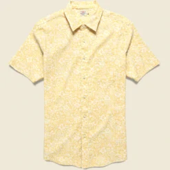 Faherty Breeze Shirt: Wheat Floral