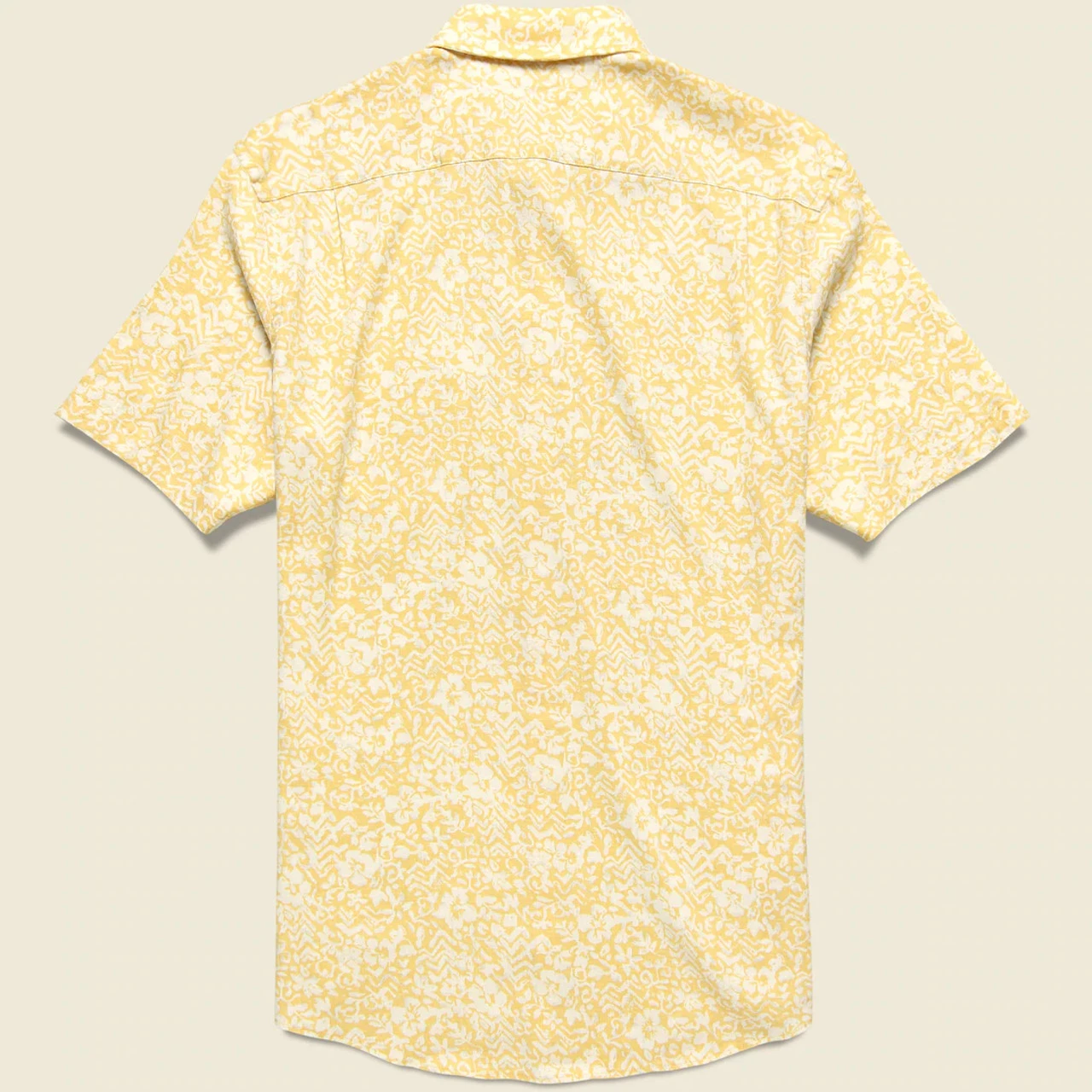 Faherty Breeze Shirt: Wheat Floral 2 Faherty Breeze Shirt: Wheat Floral - Image 2