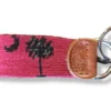 Smathers And Branson Key Fob: Black Palmetto On Garnet
