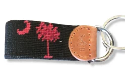 Smathers And Branson Key Fob: Garnet Palmetto On Black