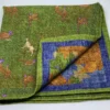 R Hanauer Green Leaves Pocket Square