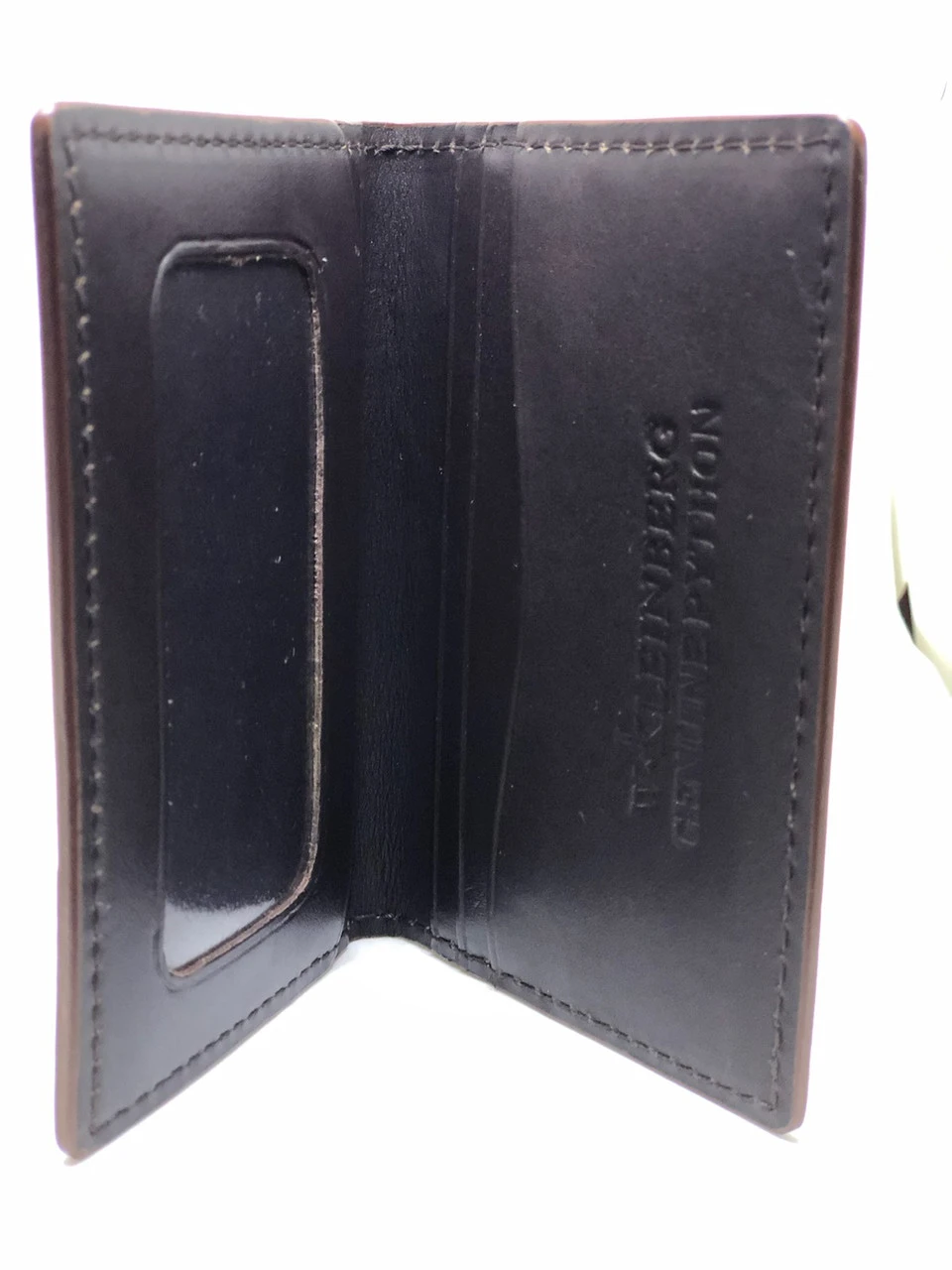 W Kleinberg Python Card ID Case Wallet: Glazed Brown 3 W Kleinberg Python Card ID Case Wallet: Glazed Brown - Image 3