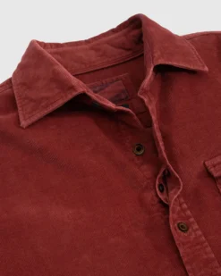 Johnnie-O Kodiak Hangin' Out Corduroy Shirt: Malibu Red -Clothing Store JMWL7380 KODIAK Mens Woven MALIBURED 22FA TweenerSm Grey SM Gray 800x 03270.1665519207
